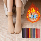 A pair of Arenzza Snugly Winter Thermal Socks in cozy, warm fabric, ideal for cold weather, shown in a close-up view.