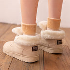 A pair of Arenzza Snugly Winter Thermal Socks in cozy, thick fabric, ideal for cold weather, shown in a close-up front view.