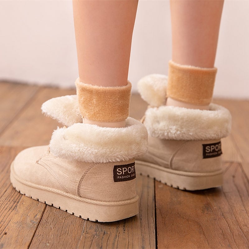 A pair of Arenzza Snugly Winter Thermal Socks in cozy, thick fabric, ideal for cold weather, shown in a close-up front view.