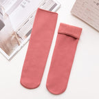 A pair of Arenzza winter thermal socks in cozy, thick fabric with a festive pattern, perfect for cold weather.