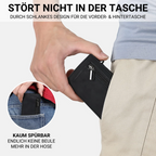 Arenzza business men's wallet with multiple card slots, large capacity, two-fold design in black leather, slim and practical.
