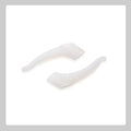 Arenzza anti-slip silicone ear hook for glasses, shown attached to clear eyeglasses with adjustable fit, designed for secure wear.