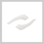 Arenzza anti-slip silicone ear hook for glasses, shown attached to clear eyeglasses with adjustable fit, designed for secure wear.