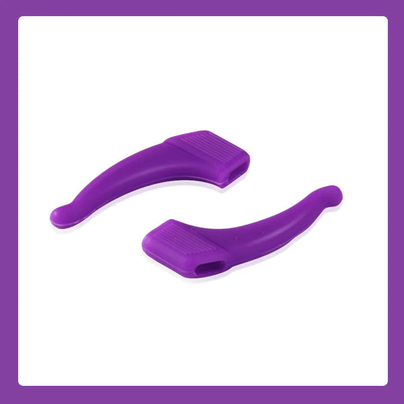 Arenzza anti-slip silicone ear hooks for glasses, shown in black, designed to keep eyewear secure and comfortable.