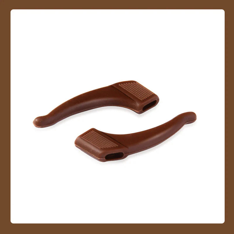Arenzza anti-slip silicone ear hook for glasses, shown attached to eyeglasses for secure fit and comfort.