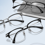 A pair of Arenzza fashion half frame eyewear with black and gold accents, stylish accessory for modern clothing and accessories.
