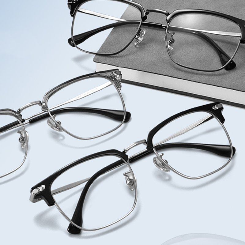 A pair of Arenzza fashion half frame eyewear with black and gold accents, stylish accessory for modern clothing and accessories.