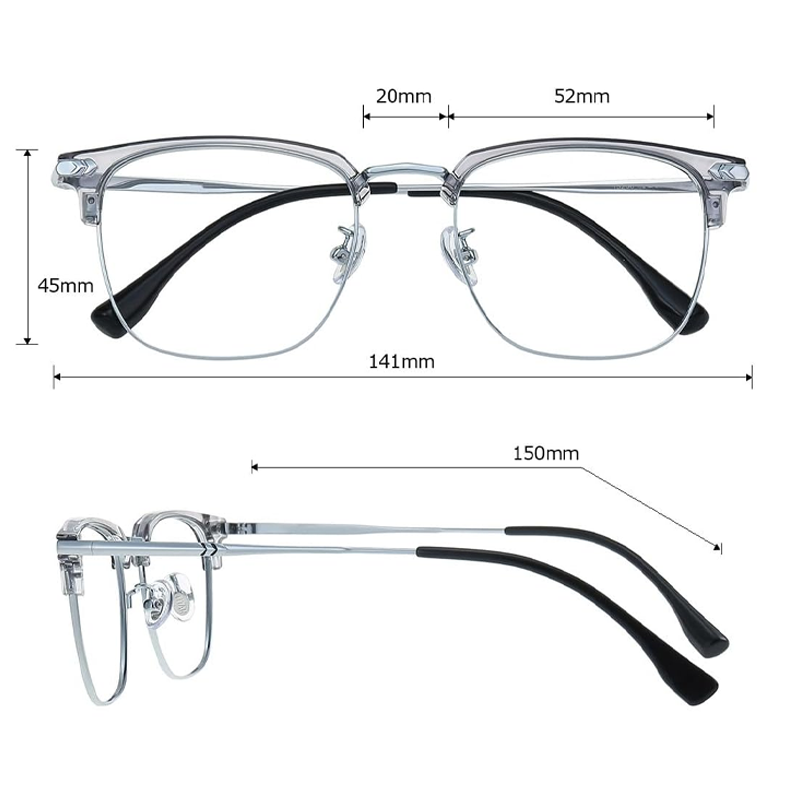 A pair of Arenzza fashion half frame eyewear with stylish, lightweight design and clear lenses, perfect for modern accessories.