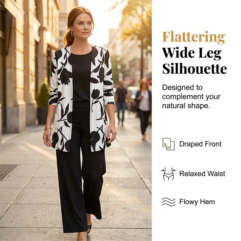 A woman wearing a stylish, comfortable three-piece casual outfit set by Arenzza, perfect for everyday wear and relaxed fashion.