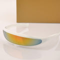 Arenzza lightweight futuristic shield sunglasses with reflective lenses and sleek design, perfect for modern fashion accessories.