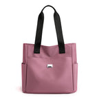 Arenzza large capacity water-repellent nylon shoulder bag with multiple pockets and adjustable strap, ideal for travel and daily use.