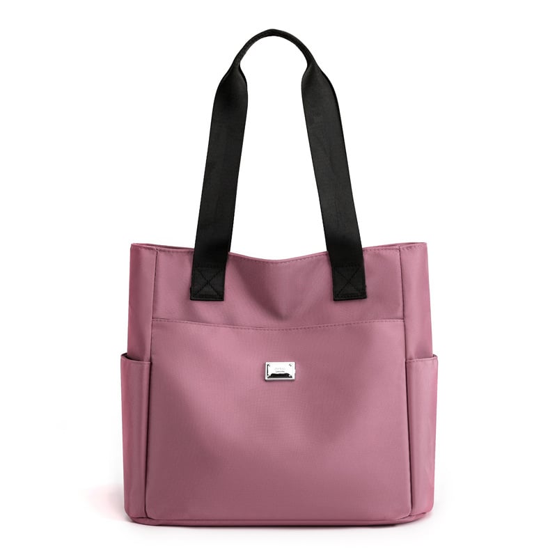 Arenzza large capacity water-repellent nylon shoulder bag with multiple pockets and adjustable strap, ideal for travel and daily use.