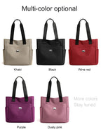 Large capacity Arenzza nylon shoulder bag with water-repellent fabric and multiple pockets, suitable for daily essentials.