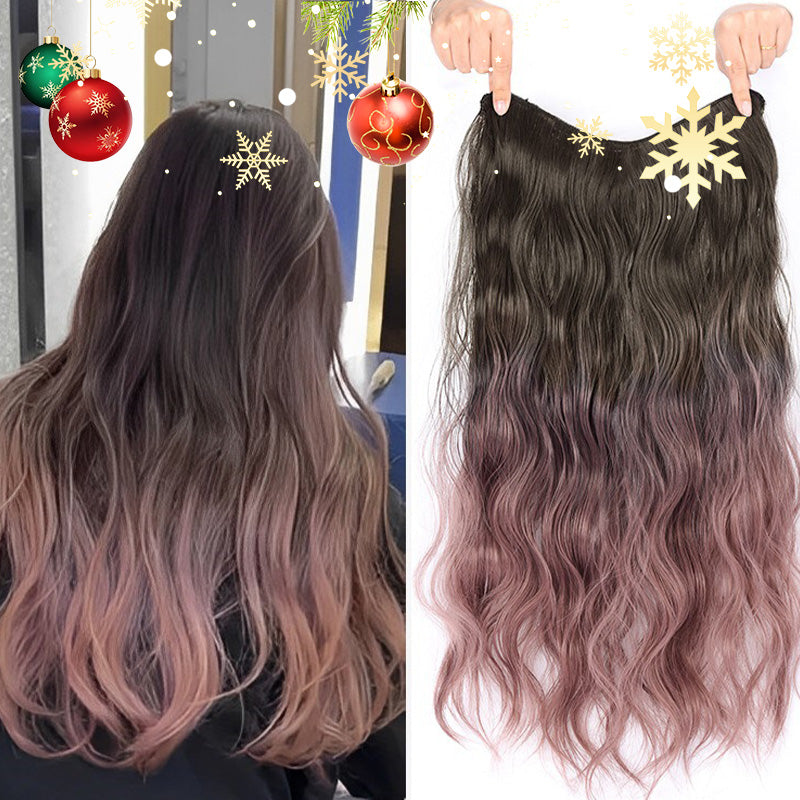 Arenzza gradient color curly wig piece with vibrant rainbow hues, styled in voluminous, tight curls for a bold fashion statement.