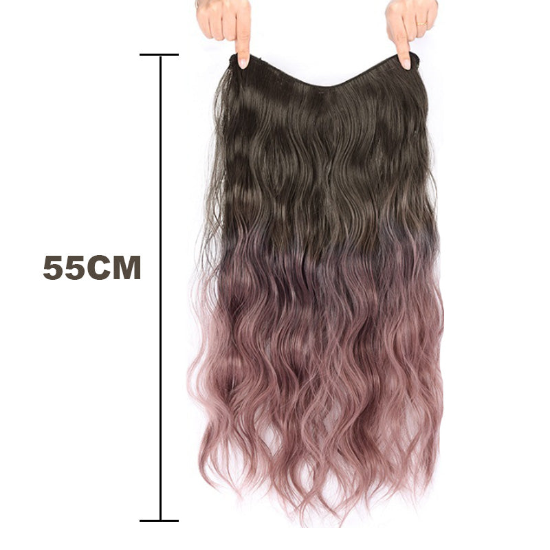 Areenza curly gradient color wig piece with vibrant, multicolored curls, perfect for fashion and costume styling.