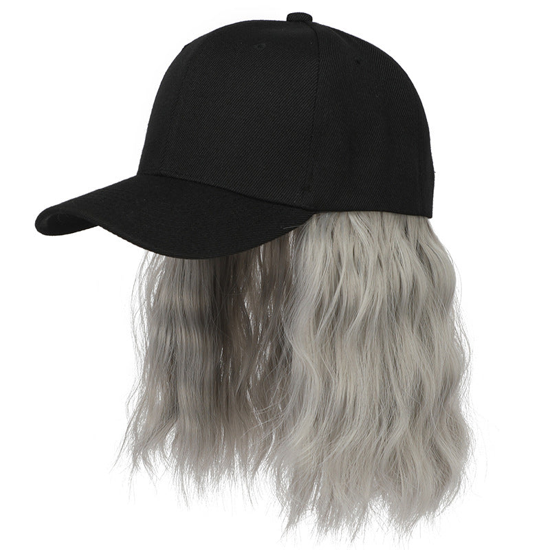 Aarenzza 2-in-1 curly hair baseball cap wig with a baseball cap and curly wig attachment, casual headwear for versatile styling.