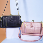 Arenzza crossbody phone bag with multi-card organizer, compact black accessory for carrying phone, cards, and essentials.