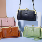 Arenzza crossbody phone bag with multiple card slots, black design, compact and stylish accessory for everyday use.