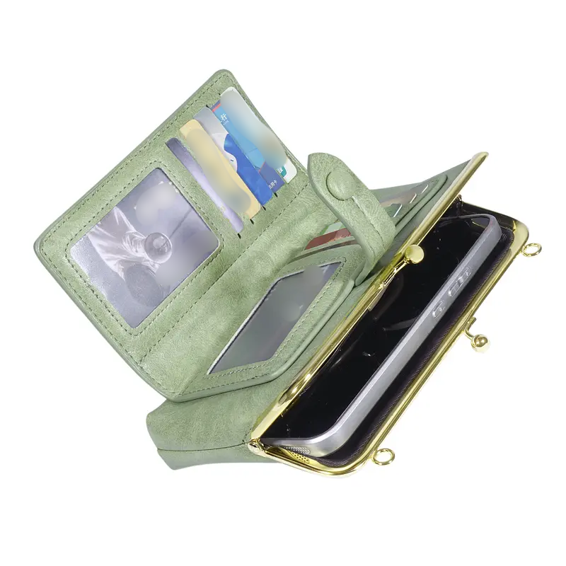 Arenzza crossbody phone bag with multi-card organizer, compact accessory featuring multiple compartments for phone and cards.