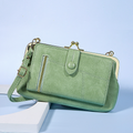 Arenzza crossbody phone bag with multi-card organizer, compact accessory featuring multiple compartments and adjustable strap.