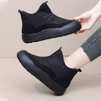 Arenzza waterproof snow boots with thick sole, warm lining, and durable design, suitable for winter weather and snowy conditions.