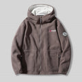 A men's double-faced thick warm hooded jacket by Arenzza, featuring a cozy, insulated design perfect for cold weather.