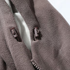 A men's double-faced thick warm hooded jacket by Arenzza, shown in a cozy, layered design perfect for cold weather.