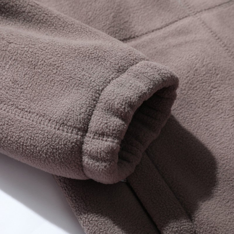 A men's double-faced thick warm hooded jacket by Arenzza, featuring a plush interior and stylish outer fabric for winter warmth.