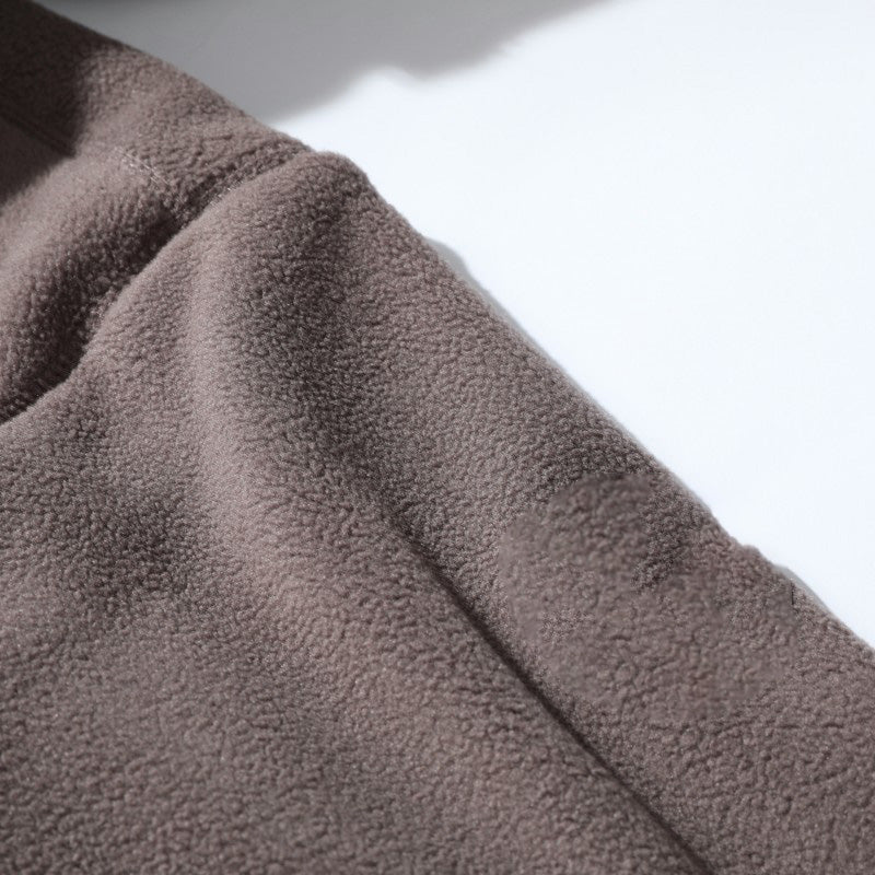 A men's double-faced thick warm hooded jacket by Arenzza, showcasing its cozy, insulated design and front zipper.