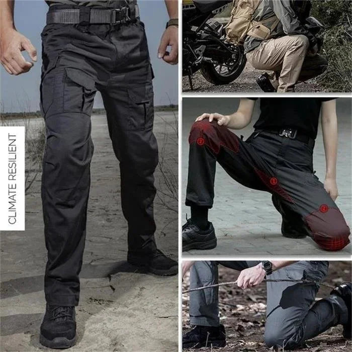 A pair of Arenzza waterproof tactical pants with multiple pockets, durable fabric, and a comfortable fit for outdoor activities.