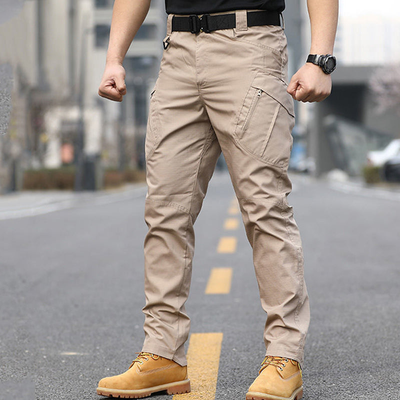 A pair of Arenzza waterproof tactical pants with multiple pockets, durable fabric, and a comfortable fit for outdoor activities.