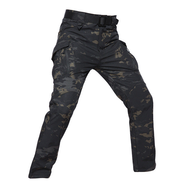 A pair of Arenzza waterproof tactical pants with multiple pockets, designed for durability and comfort, shown on a plain background.