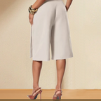 Women's chic tie-front wide-leg culottes by Arenzza, featuring a stylish, flowy fit and modern design in a lightweight fabric.