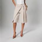 Women's chic tie-front wide-leg culottes by Arenzza, featuring a stylish and comfortable flowy design in soft fabric.