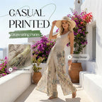 Women's printed wide-leg drawstring trousers by Arenzza, featuring a stylish pattern and relaxed fit for casual wear.