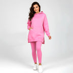 Aarenza women's stylish hoodie and pants set featuring a comfortable, casual fit in soft fabric, perfect for everyday wear.