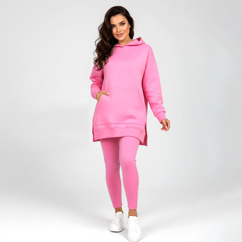 Aarenza women's stylish hoodie and pants set featuring a comfortable, casual fit in soft fabric, perfect for everyday wear.