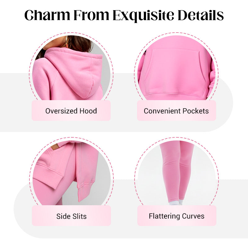 Women's stylish hoodie and pants set by Arenzza, featuring a comfortable fit and casual design in soft fabric.