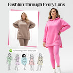 Women's stylish hoodie and pants set by Arenzza, featuring a comfortable matching outfit in casual fabric.