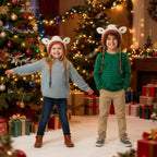 Arenzza festive Christmas antler hat with plush details, perfect for holiday celebrations and holiday-themed outfits.