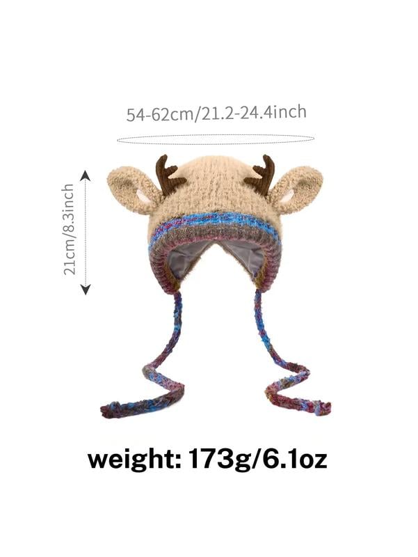 Arenzza festive Christmas antler hat with plush antlers and red accents, perfect for holiday celebrations and holiday-themed outfits.