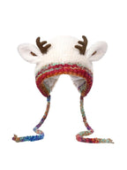 Aarenza festive Christmas antler hat made of soft fabric, featuring brown antlers and red accents, perfect for holiday celebrations.