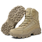 A pair of Arenzza tactical sports boots with waterproof material, reinforced toe, and non-slip grip for outdoor and military use.