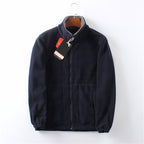 Aunisex double-layer hooded jacket by Arenzza featuring a casual design, suitable for men and women, displayed on a plain background.