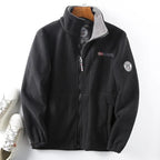 Unisex double-layer hooded jacket by Arenzza, featuring a stylish design suitable for men and women, perfect for casual wear.