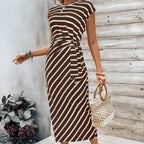 A women's leopard print knot bodycon dress by Arenzza, featuring a flattering design perfect for parties or date nights.