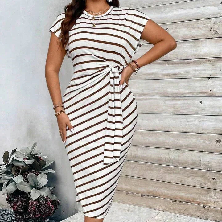 Aarenzza women's leopard print knot bodycon dress featuring a flattering knot detail, perfect for parties or date nights.
