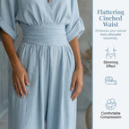 A women's V-neck high waist wide-leg jumpsuit by Arenzza, featuring a stylish fit and elegant design in the image.