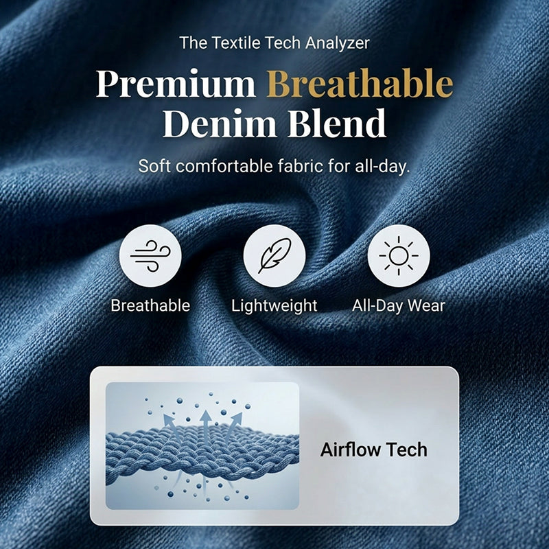 Aarenza women's loose fit casual denim dress, stylish and comfortable, shown hanging on a white background.