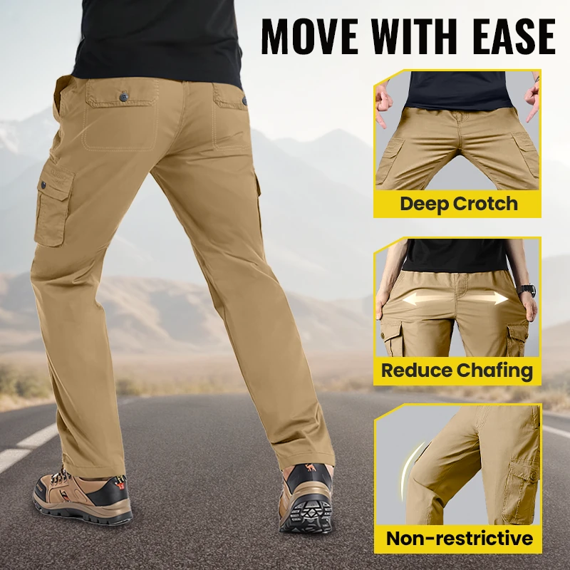 A men's Arenzza cargo pants with multiple side and back pockets, made of durable fabric, in a casual fit.